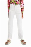 jeansy Desigual Paraguas blanco