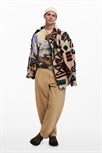 nohavice Desigual Pants with Pockets camel