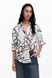 košeľa Desigual Daisyshirt blanco