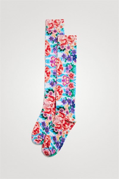 ponožky Desigual Flores blanco