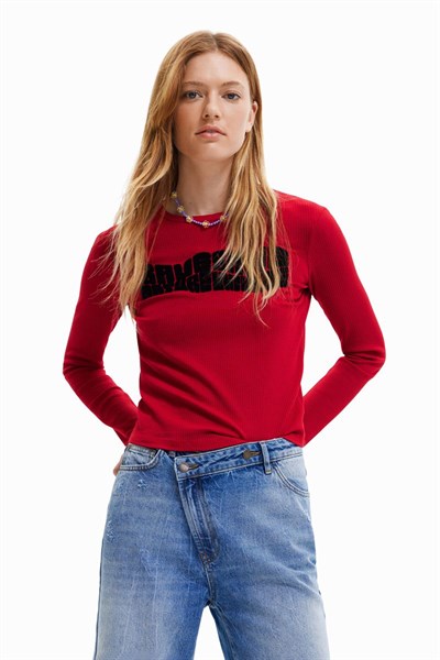 tričko Desigual Sandrini scarlet