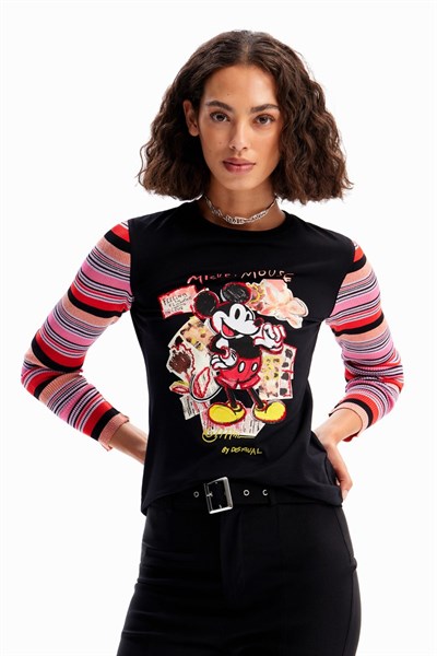 tričko Desigual Micka Mickey negro