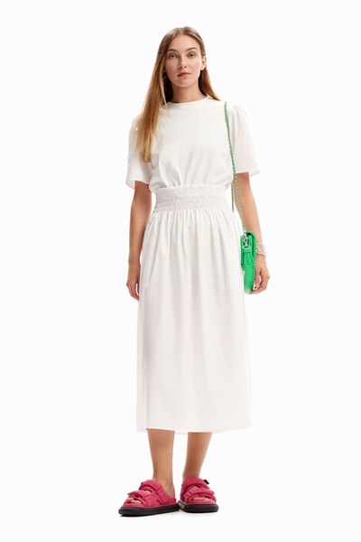 šaty Desigual Dress blanco