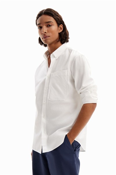 košile Desigual Edoardo blanco