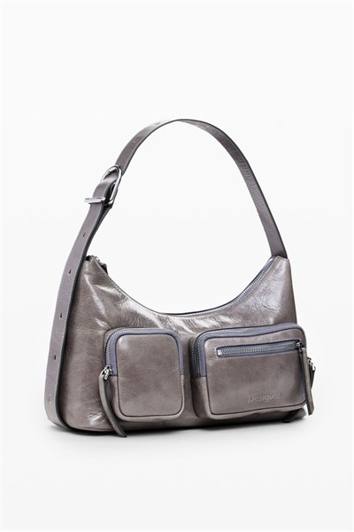 kabelka Desigual Leather Multipoc gris medio