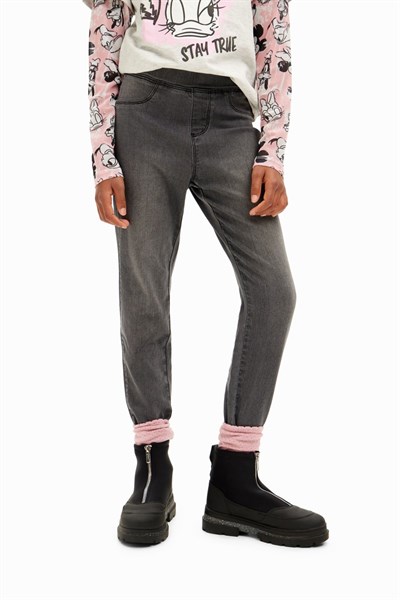 legíny Desigual Dama denim dark grey