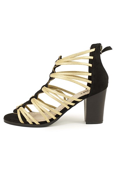 dámske sandále Next Nádherné sandály v černo-zlaté kombinaci black/gold