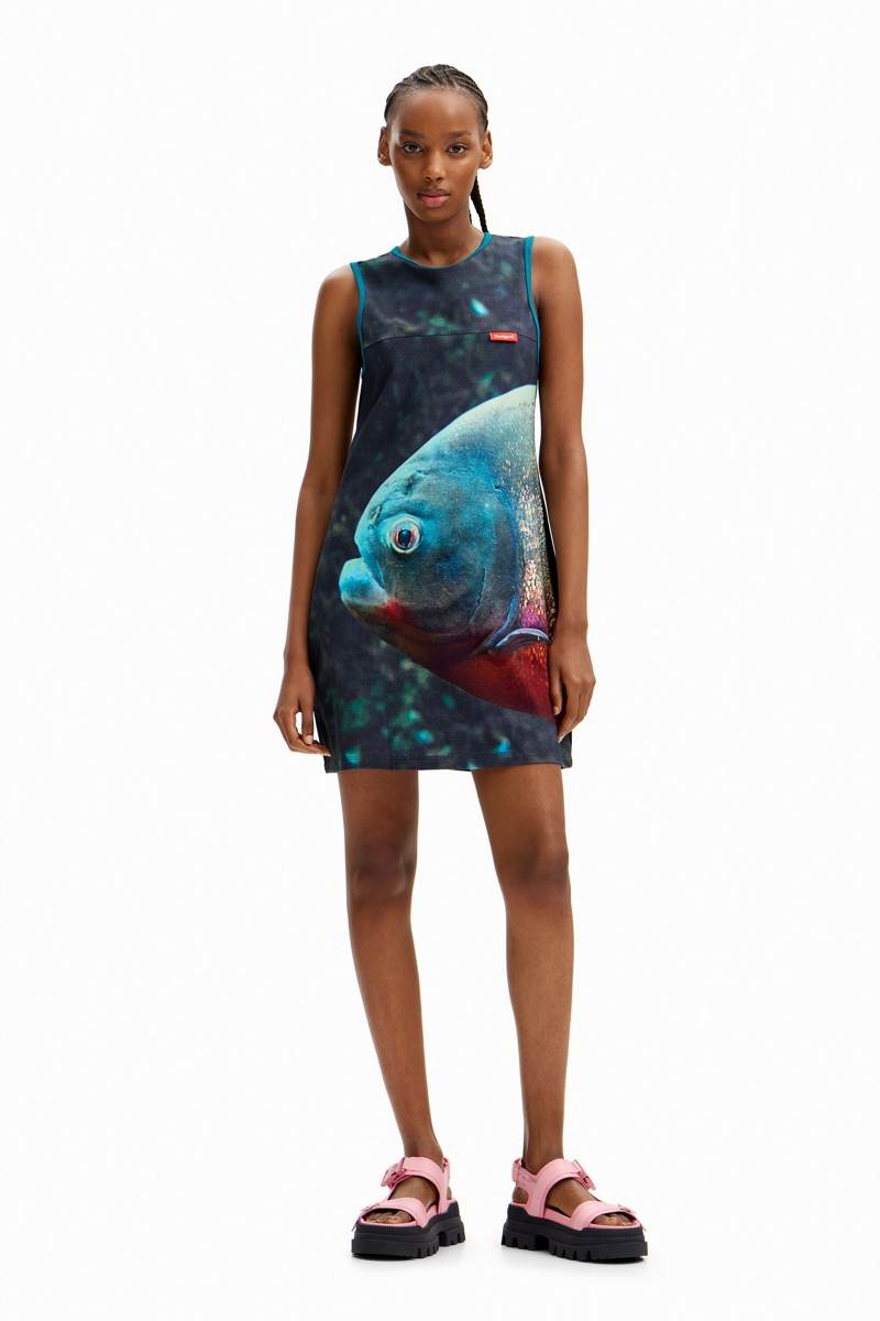 šaty Desigual Piranha-Tyler negro  velikost: M