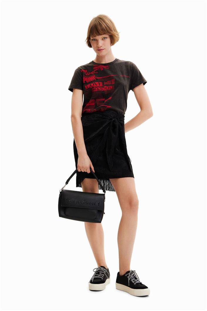 Tričko Desigual Punk Negro Dsglcz