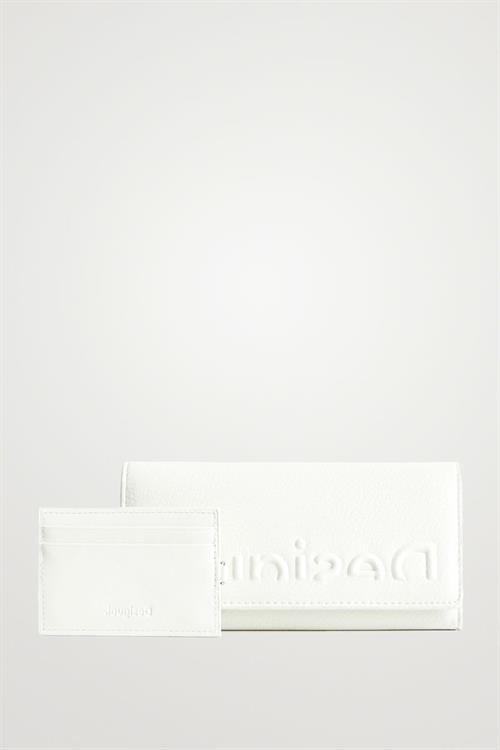 peňaženka Desigual Half Logo Mari blanco roto