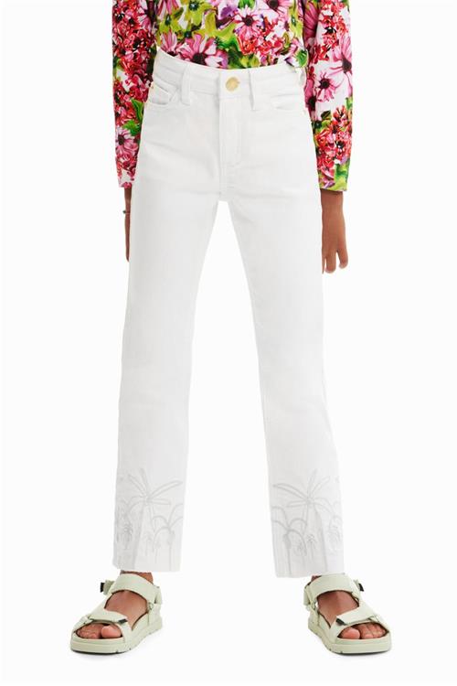 jeansy Desigual Paraguas blanco