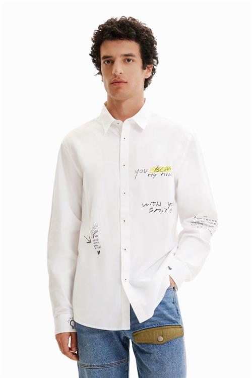 košile Desigual Benedetto blanco