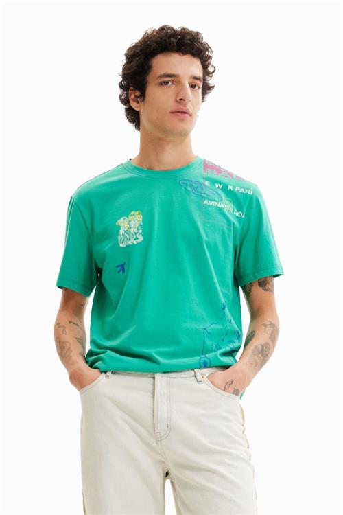 tričko Desigual Francis verde selva