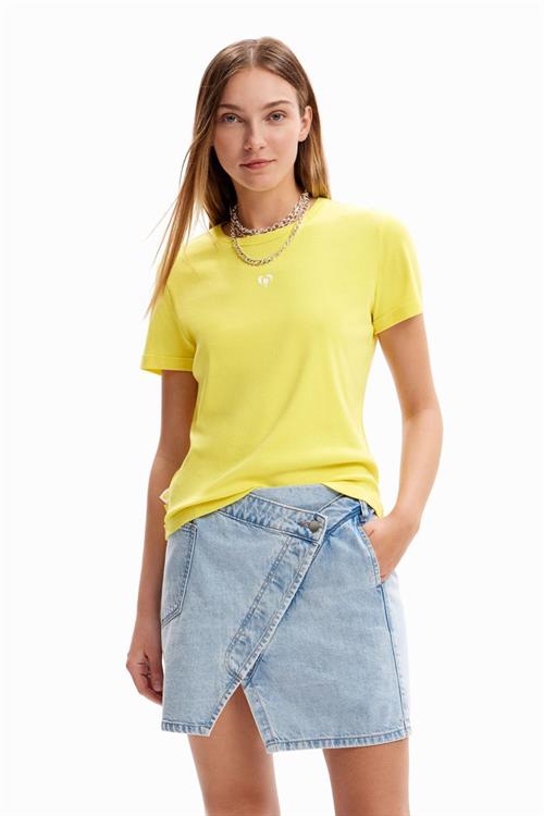 tričko Desigual Lisita amarillo fluor