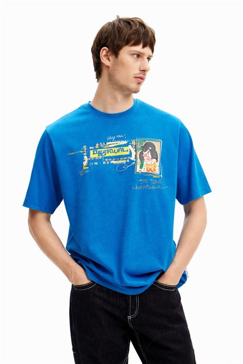 tričko Desigual T-shirt azul electric