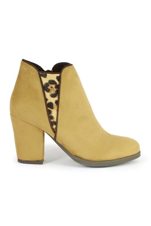 dámské boty Next Velbloudí kotníkové boty s kontrastním leopardím vzorem camel