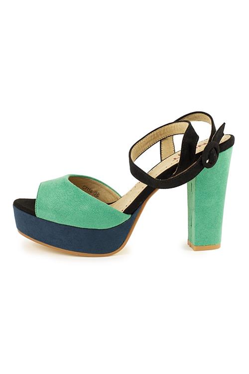 dámske sandále Next Luxusní zeleno-modro-černé sandály green