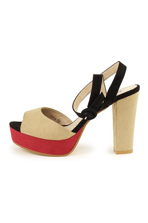 dámské sandály Next Luxusní pískovo-červeno-černé sandály sand